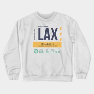 Los Angeles Airport Stylish Luggage Tag (LAX) Crewneck Sweatshirt